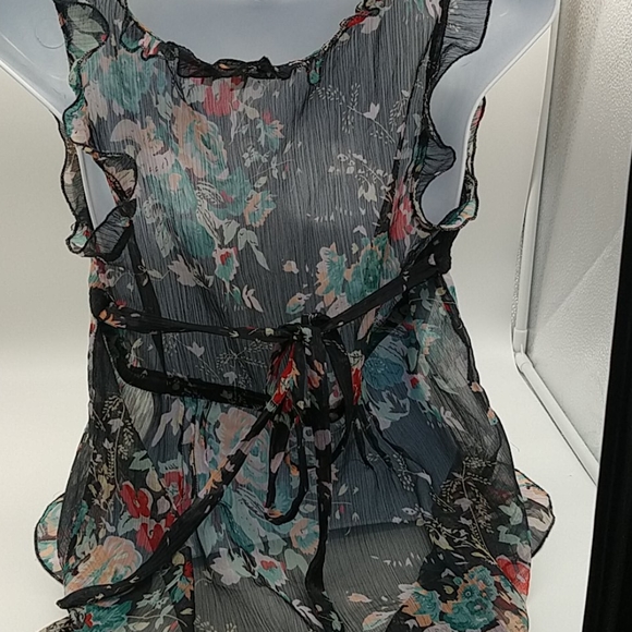 Boho sheer floral top - Picture 3 of 6